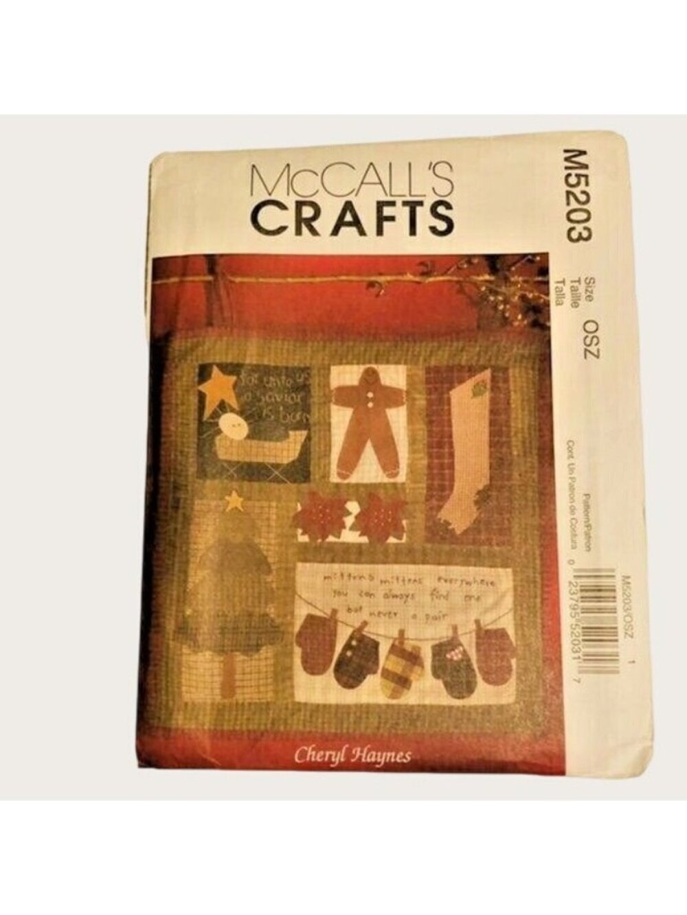 McCalls Sewing Pattern M5203 Winter Wall Hanging Quilt Uncut